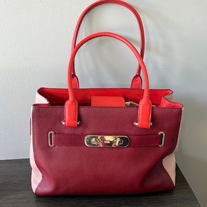 3 tone authentic coach handbag